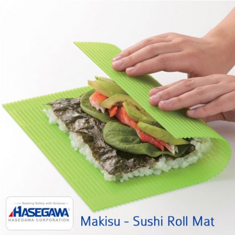 Hasegawa Plastic Sushi Rolling mat, Sushi Cooking mat, Blue Medium Size,  10 x 9.5